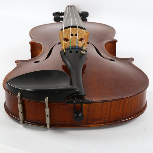 1084 - Leif Karlsson violin, back length 355mm, in Hill & Son case