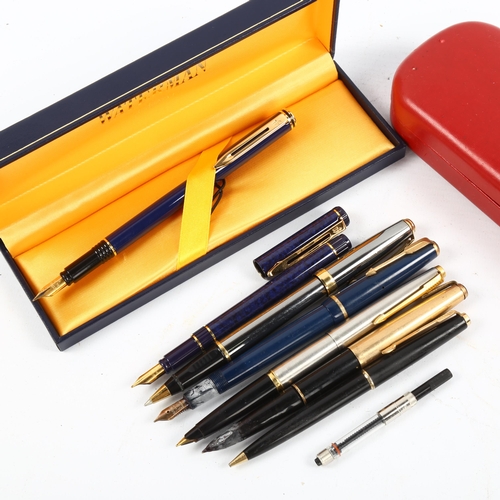 1088 - A group of Waterman Parker and Sheaffer fountain pens and ballpoint pens