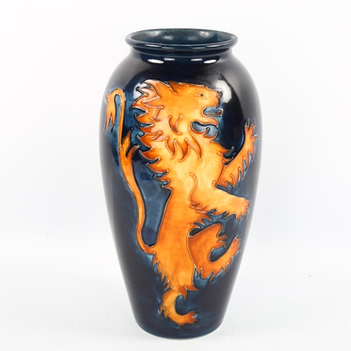 1094 - Moorcroft pottery Lion's Den Heraldic pattern vase, limited edition, height 25cm