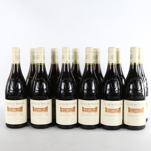 1097 - 12 bottles 2004 Cuvee du Vatican, Reserve Sixtine Chateauneuf-du-Pape