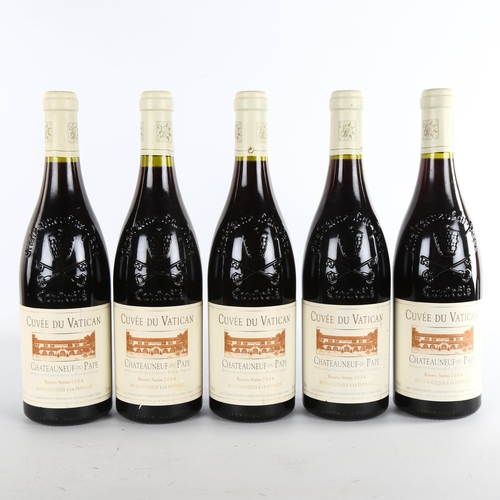 1099 - 5 bottles 2004 Cuvee de Vatican, Reserve Sixtine, Chateauneuf-du-Pape Cuvee du Vatican