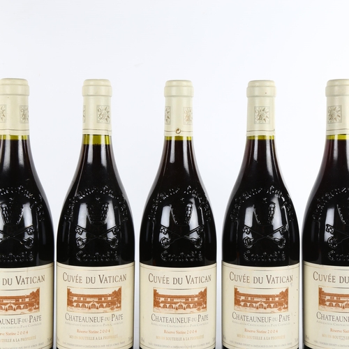 1099 - 5 bottles 2004 Cuvee de Vatican, Reserve Sixtine, Chateauneuf-du-Pape Cuvee du Vatican