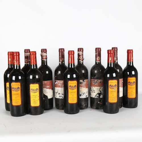 1106 - 12 Bottles of red wine, 6 Chianti Classico 2001, Casanuova Nittandi, 6 Cabernet, Domaine du Parc, Vi... 