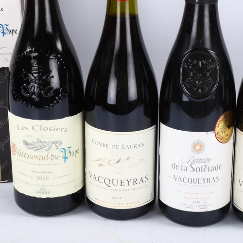 1110 - 6 bottles of French red wine, 2x Vacqueyras 2014, Combe De Lauran, Rhone, 2x Vacqueyras 2016, Domain... 