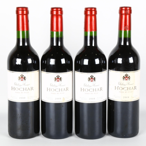 1113 - 4 bottles of red wine, 2008 Chateau Musar, Hochar Pere & Fils, Bekaa Valley, Lebanon