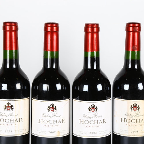 1113 - 4 bottles of red wine, 2008 Chateau Musar, Hochar Pere & Fils, Bekaa Valley, Lebanon