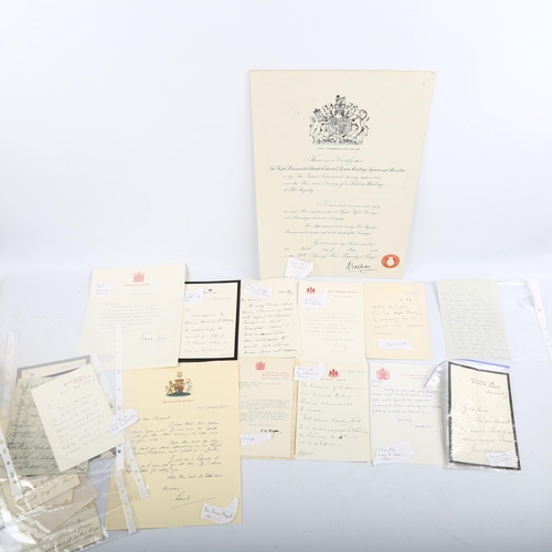 1118 - ROYAL INTEREST - an archive of letters and ephemera relating to the Royal Household, including Queen... 