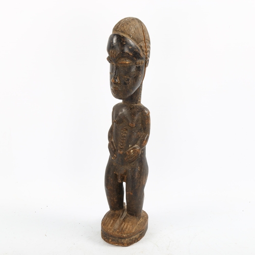 1138 - African Dogon carved wood Tribal fertility figure, height 35cm