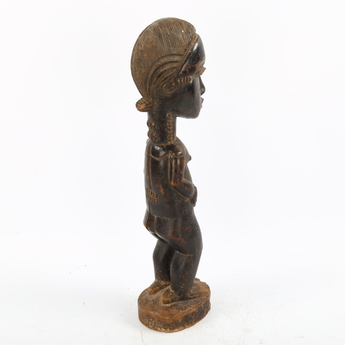 1138 - African Dogon carved wood Tribal fertility figure, height 35cm