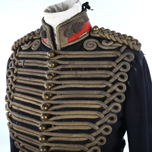 1144 - An Officer's shell jacket, King's Troop Royal Artillery, First War Period, with gold braid decoratio... 