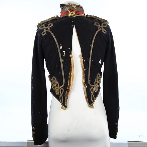 1144 - An Officer's shell jacket, King's Troop Royal Artillery, First War Period, with gold braid decoratio... 