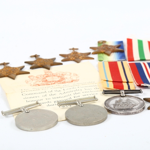 1148 - A collection of Second World War medals, including Long Service medal to J108251 GRH Harrison CPO Te... 