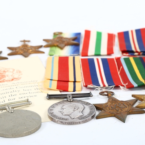 1148 - A collection of Second World War medals, including Long Service medal to J108251 GRH Harrison CPO Te... 