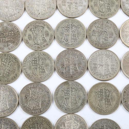 1158 - 24 Half Crown coins, all pre 1947