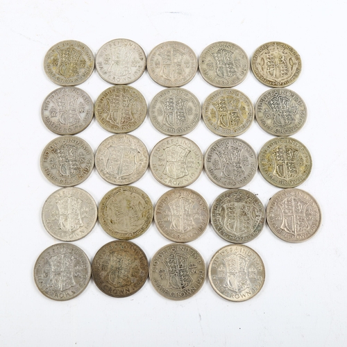 1159 - 24 Half Crown coins, all pre 1947