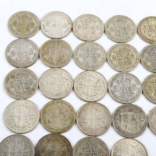 1159 - 24 Half Crown coins, all pre 1947