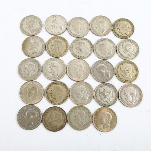 1159 - 24 Half Crown coins, all pre 1947