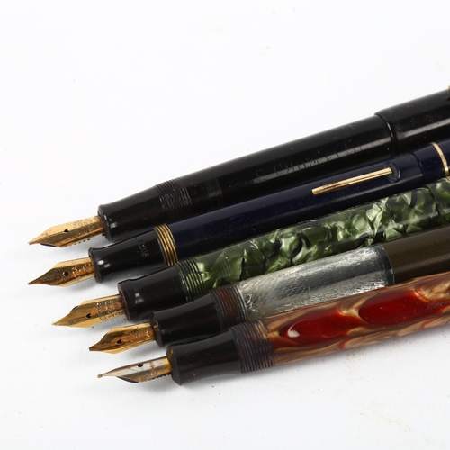 1188 - 5 various Vintage fountain pens