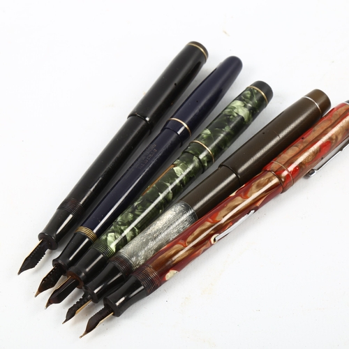 1188 - 5 various Vintage fountain pens