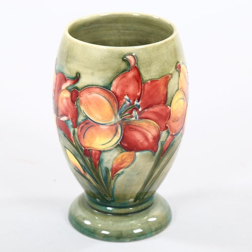 1258 - Moorcroft pottery African Lily design vase, height 17cm