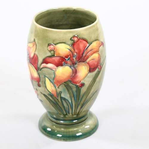 1258 - Moorcroft pottery African Lily design vase, height 17cm