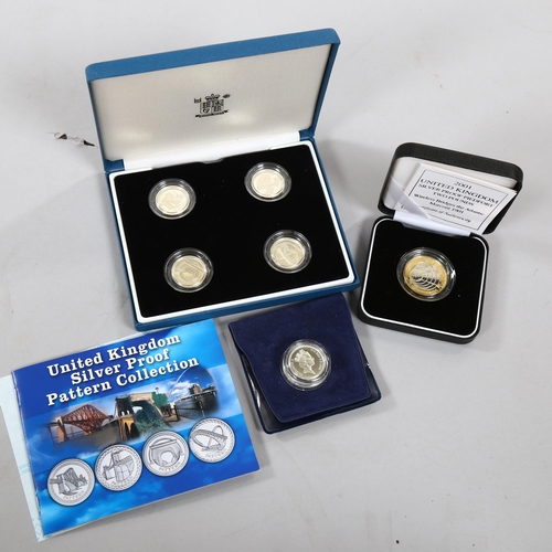 1267 - A collection of British silver proof coins, with certificates