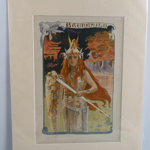 2119 - G Bussiere, Ernest Laurent and D'Othon Friesz and J Pascin, 4 prints (3 original lithographs and 1 h... 