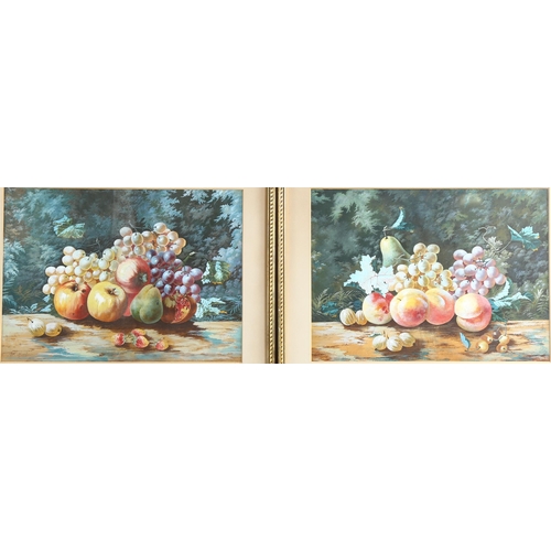 2139 - W Hartshorne, pair of watercolour/gouache, still life studies, signed and dated 1900, 25cm x 36cm, f... 