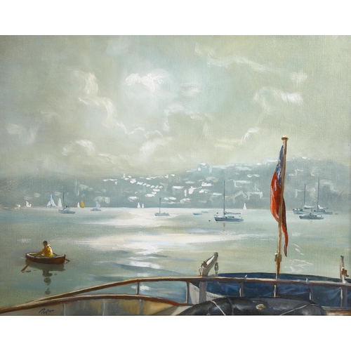 2145 - Payton, oil on canvas, harbour scene, signed, 41cm x 51cm, framed