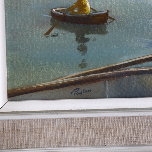 2145 - Payton, oil on canvas, harbour scene, signed, 41cm x 51cm, framed