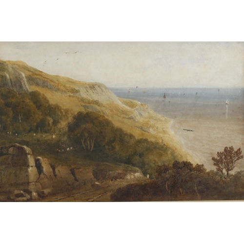 2149 - Anthony Copley Fielding, watercolour, Fairlight, 19cm x 30cm, framed