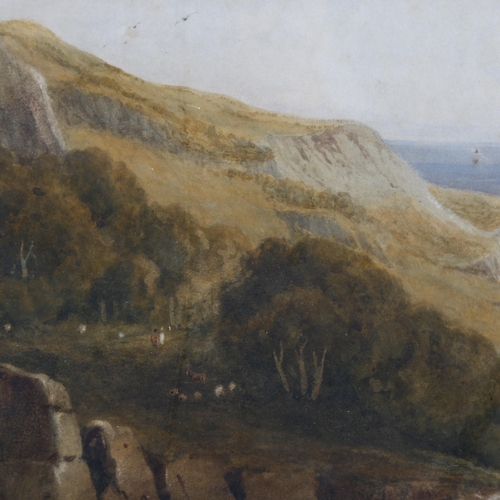 2149 - Anthony Copley Fielding, watercolour, Fairlight, 19cm x 30cm, framed