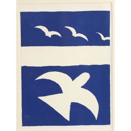 2170 - Georges Braque (1882-1963), colour lithograph on Arches paper, Les Oiseaux Bleus, 31cm x 23.5cm. Lit... 