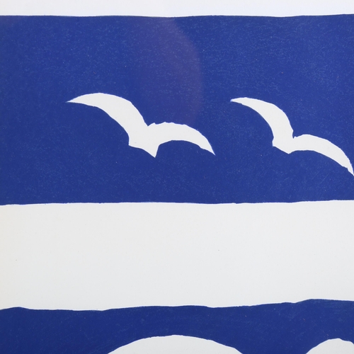 2170 - Georges Braque (1882-1963), colour lithograph on Arches paper, Les Oiseaux Bleus, 31cm x 23.5cm. Lit... 