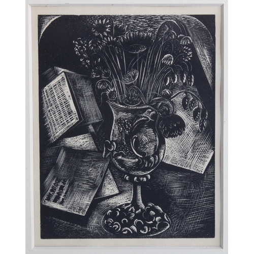 2172 - Paul Nash (1889-1946) wood engraving on paper, The Bouquet, 12cm x 9.3cm, mounted, framed and glazed... 