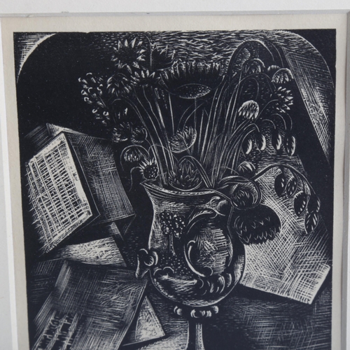 2172 - Paul Nash (1889-1946) wood engraving on paper, The Bouquet, 12cm x 9.3cm, mounted, framed and glazed... 