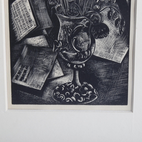 2172 - Paul Nash (1889-1946) wood engraving on paper, The Bouquet, 12cm x 9.3cm, mounted, framed and glazed... 