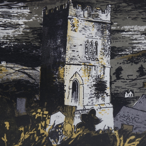 2173 - John Piper (1903-1992), original lithograph in colours on paper, Talland Church, Cornwall, from Engl... 