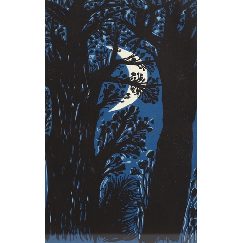 2175 - John Craxton (1922-2009), original lithograph on paper, Moon in Trees, from The Poet’s Eye, 20cm x 1... 