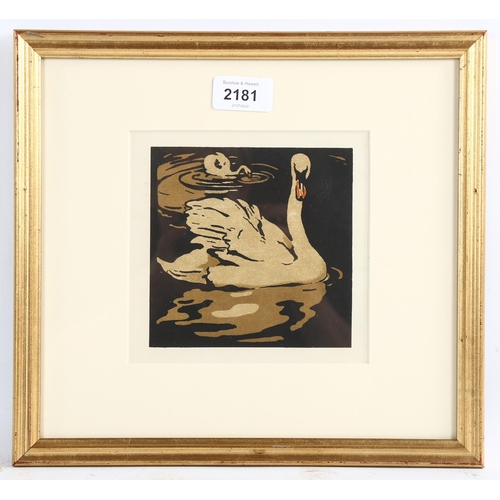 2181 - William Nicholson (1872-1949), lithograph in colours on paper, The Beautiful Swan from The Square Bo... 