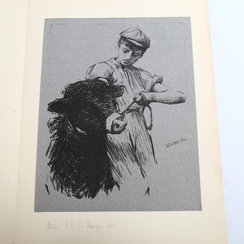 2192 - H H La Thangue, original lithograph, A Study, published by The Studio, image 30cm x 23cm, unframed