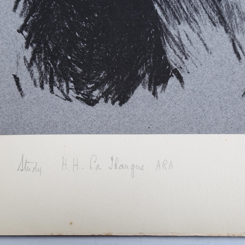 2192 - H H La Thangue, original lithograph, A Study, published by The Studio, image 30cm x 23cm, unframed