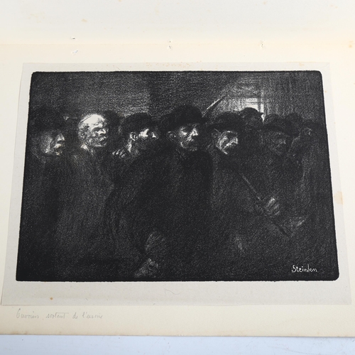 2193 - Steinlen, lithograph, Ouvriers Sortant De L'Usine, published by The Studio, image 21cm x 30cm