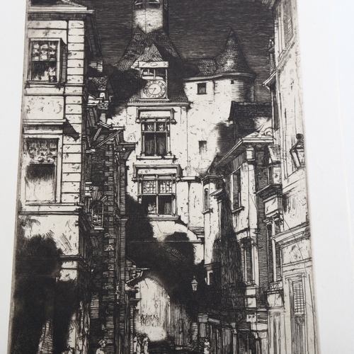 2195 - D Y Cameron, etching, Amboise, published by The Studio, image 26cm x 16cm, unframed