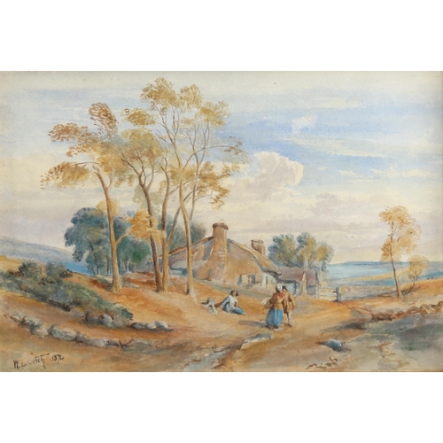 2196 - William Leighton Leitch (1804 - 1885), watercolour, view near Hastings, signed and dated 1874, 22cm ... 