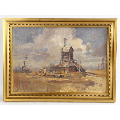 2231 - Malcolm Rogers, oil on board, Old Mill Heathfield, signed and dated '81, 24cm x 34cm, framed