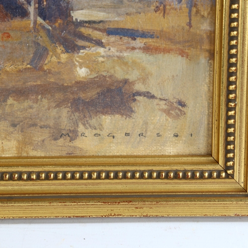 2231 - Malcolm Rogers, oil on board, Old Mill Heathfield, signed and dated '81, 24cm x 34cm, framed