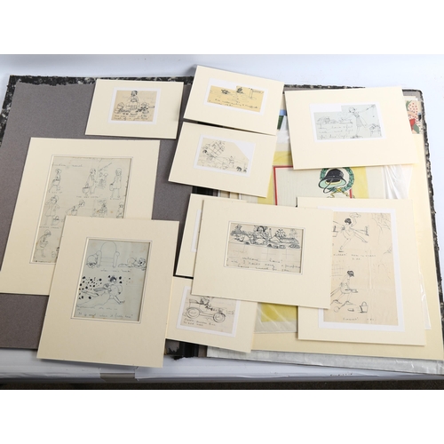 2240 - Molly Bailie, folder of watercolour children's illustrations, circa 1920s