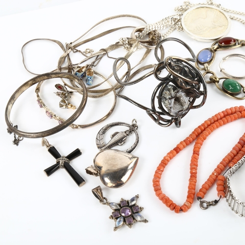 363 - Various jewellery, including silver, coral etc