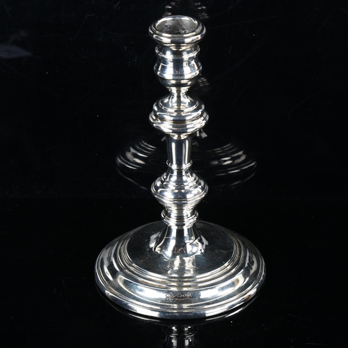 442 - An Elizabeth II silver table candlestick, in Georgian style, hallmarks London 1970, height 16.5cm, l... 